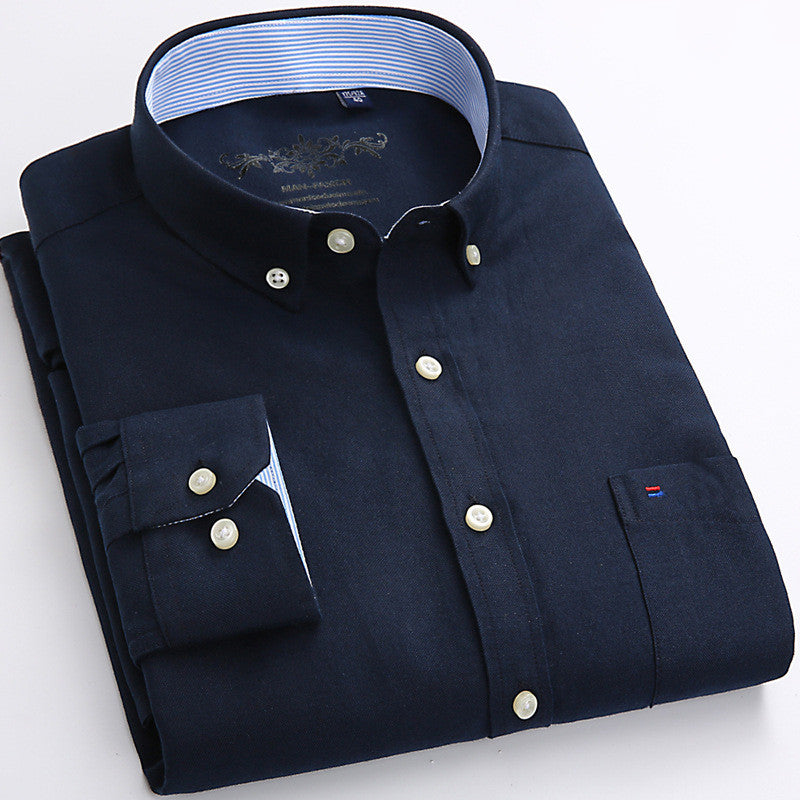 Pure Color Casual Non-Iron Cotton Shirt